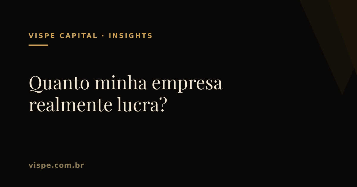 Quanto minha empresa realmente lucra?